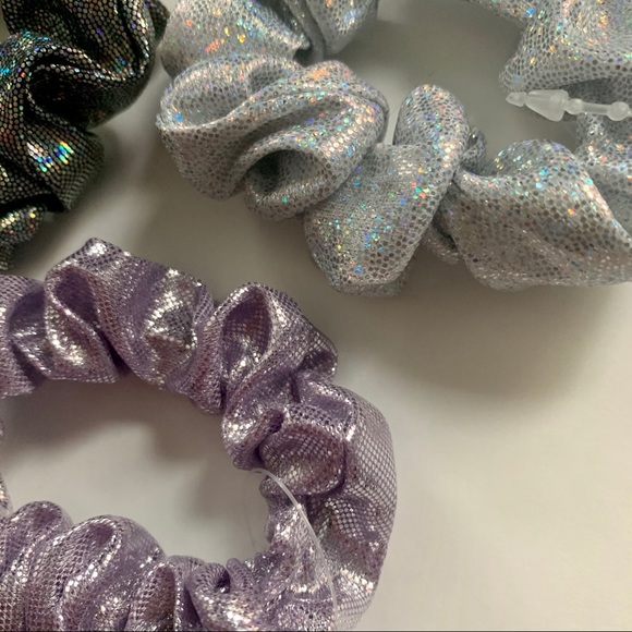Metallic Scrunchie Set of 3 - Picture 3 of 3